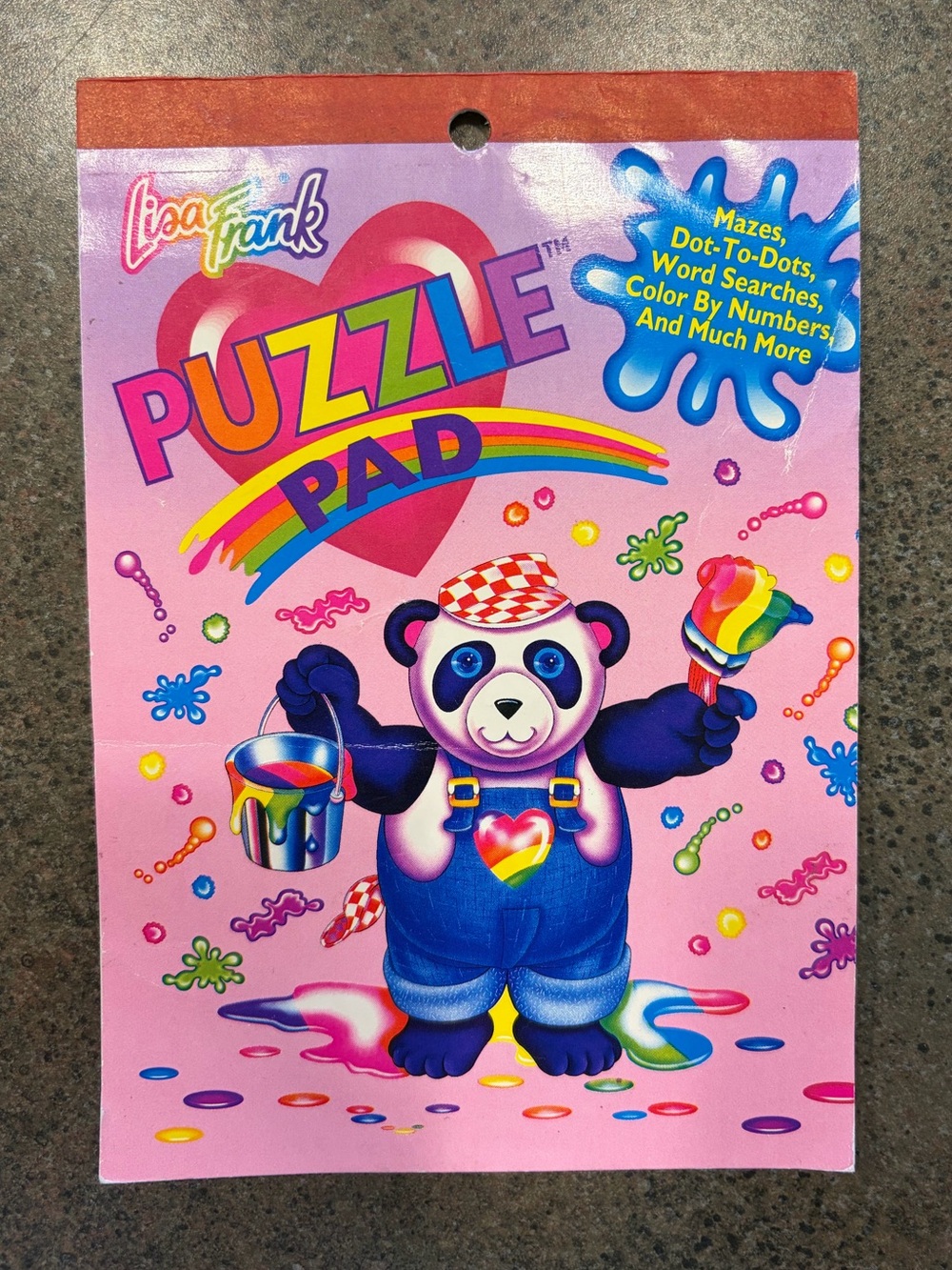 Vintage 1990s Lisa Frank Puzzle Pad Unused with Painter Panda